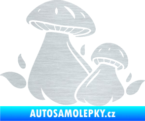 Samolepka Houby 002 levá škrábaný hliník