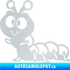 Samolepka Housenka 002 levá škrábaný hliník