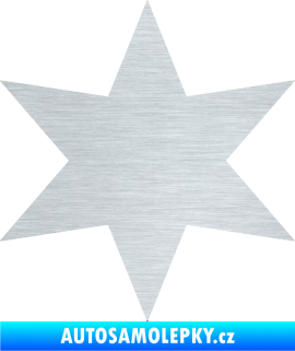 Samolepka Hvězda 002 škrábaný hliník