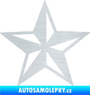 Samolepka Hvězda námořní škrábaný hliník