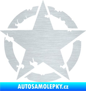 Samolepka Hvězda US Army 003 narušená škrábaný hliník