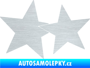 Samolepka Hvězdy 002 levá spojené škrábaný hliník