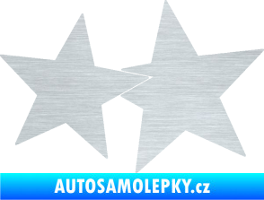 Samolepka Hvězdy 002 pravá spojené škrábaný hliník