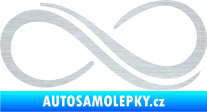 Samolepka Infinity 001 pravá symbol nekonečno škrábaný hliník