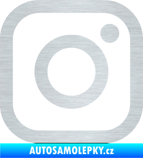 Samolepka Instagram logo škrábaný hliník