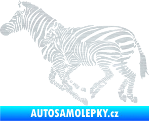 Samolepka Interiér 020 levá zebry škrábaný hliník