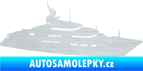 Samolepka Jachta 003 pravá škrábaný hliník