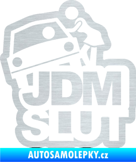 Samolepka JDM Slut 002 škrábaný hliník