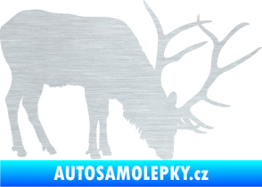 Samolepka Jelen 008 pravá škrábaný hliník