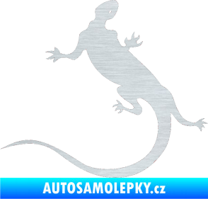 Samolepka Ještěrka 004 levá škrábaný hliník