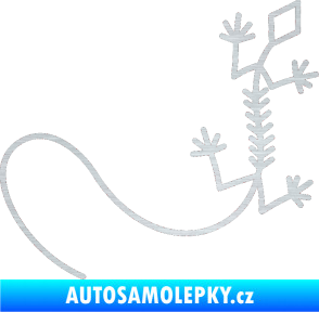 Samolepka Ještěrka 007 pravá škrábaný hliník