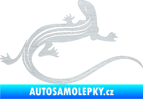 Samolepka Ještěrka 011 pravá škrábaný hliník