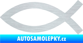 Samolepka Jesus rybička 002 křesťanský symbol škrábaný hliník