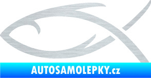 Samolepka Jesus rybička 008 škrábaný hliník