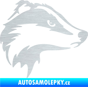 Samolepka Jezevec 002 pravá škrábaný hliník