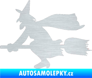 Samolepka Ježibaba levá škrábaný hliník