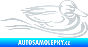 Samolepka Kachna 003 pravá ve vodě škrábaný hliník