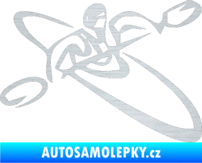 Samolepka Kajakář 001 pravá škrábaný hliník