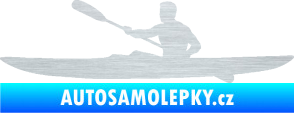 Samolepka Kajakář 003 levá škrábaný hliník