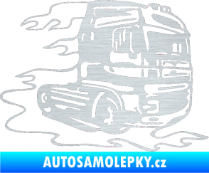 Samolepka Kamion 003 pravá nákladní auto škrábaný hliník