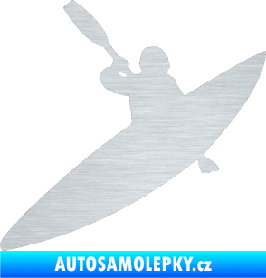 Samolepka Kanoista 001 levá škrábaný hliník