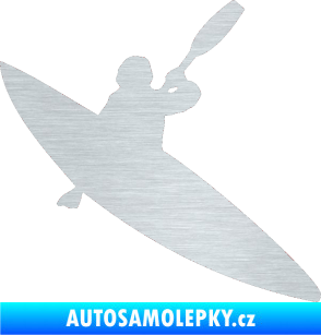 Samolepka Kanoista 001 pravá škrábaný hliník