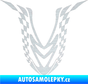 Samolepka Kapota 006 šachovnice škrábaný hliník