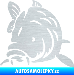 Samolepka Kapr 002 levá škrábaný hliník