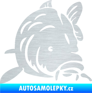 Samolepka Kapr 002 pravá škrábaný hliník