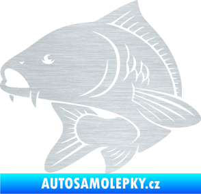 Samolepka Kapr 008 levá škrábaný hliník