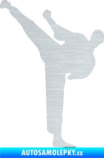 Samolepka Karate 001 levá škrábaný hliník