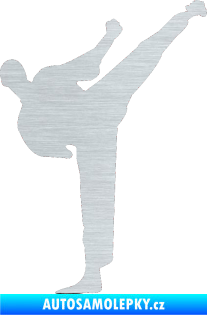 Samolepka Karate 001 pravá škrábaný hliník