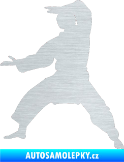 Samolepka Karate 006 levá škrábaný hliník