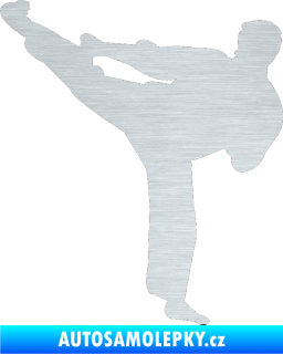 Samolepka Karate 008 levá škrábaný hliník
