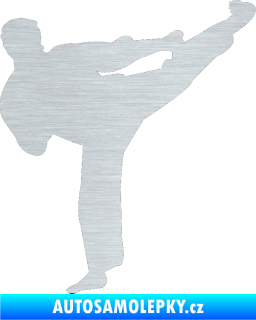 Samolepka Karate 008 pravá škrábaný hliník