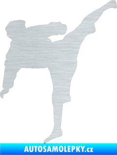 Samolepka Karate 009 pravá škrábaný hliník