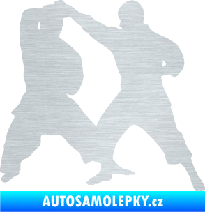 Samolepka Karate 013 pravá souboj škrábaný hliník