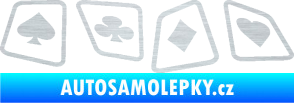 Samolepka Karty 001 škrábaný hliník