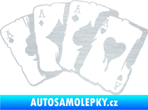 Samolepka Karty 004 škrábaný hliník