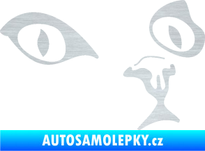 Samolepka Kočka 010 pravá škrábaný hliník