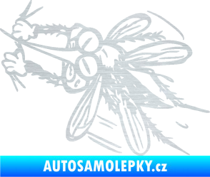 Samolepka Komár 002 levá škrábaný hliník