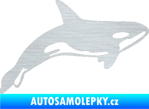 Samolepka Kosatka 001 pravá škrábaný hliník