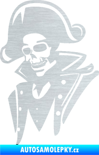 Samolepka Kostra pirát levá škrábaný hliník