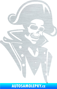 Samolepka Kostra pirát pravá škrábaný hliník