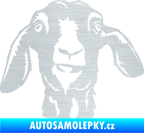 Samolepka Koza 003 pravá škrábaný hliník