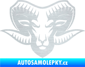Samolepka Kozel 006 hlava škrábaný hliník