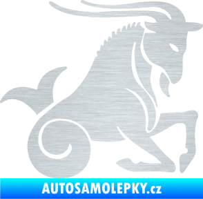 Samolepka Kozoroh 004 pravá škrábaný hliník