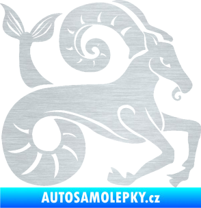 Samolepka Kozoroh 005 pravá škrábaný hliník