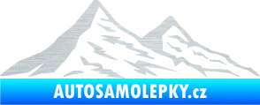 Samolepka Krajina hory 009 pravá škrábaný hliník
