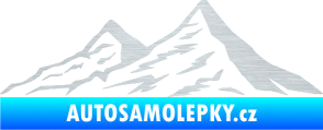 Samolepka Krajina hory 009 levá škrábaný hliník